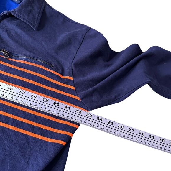Vintage Ralph Lauren Polo Sport Sweatshirt Men’s Medium Stripe 90s Blue Orange - Picture 7 of 9